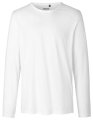 Heren T-shirt Neutral Long Sleeve Wit